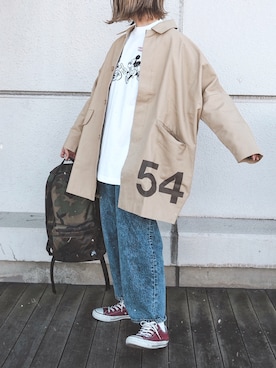 「コクーンシルエットジーンズ」｜natsupooさん（レディース・167cm）の春コーディネート