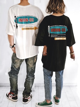 「コラボTシャツ」｜「アイテム（その他）」を使った、natsupooさん（レディース・167cm）の春コーディネート
