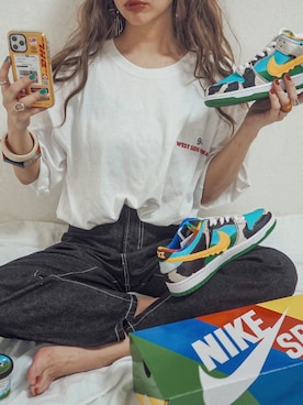 「CAMBIO（カンビオ）のアイテム（Tシャツ/カットソー）」を使った、natsupooさん（レディース・167cm）の夏コーディネート