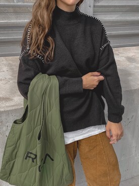 「RVCA（ルーカ）のアイテム」を使った、natsupooさん（レディース・167cm）の秋コーディネート