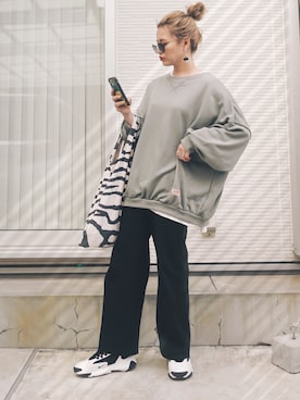「Java（ジャバ）のアイテム（スウェット）」を使った、natsupooさん（レディース・167cm）の春コーディネート