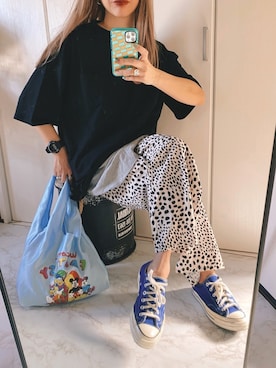 「CORNERS（コーナーズ）のアイテム（パンツ）」を使った、natsupooさん（レディース・167cm）の春コーディネート