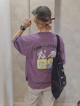 「B ONE SOUL（ビーワンソウル）のアイテム」を使った、natsupooさん（レディース・167cm）の春コーディネート