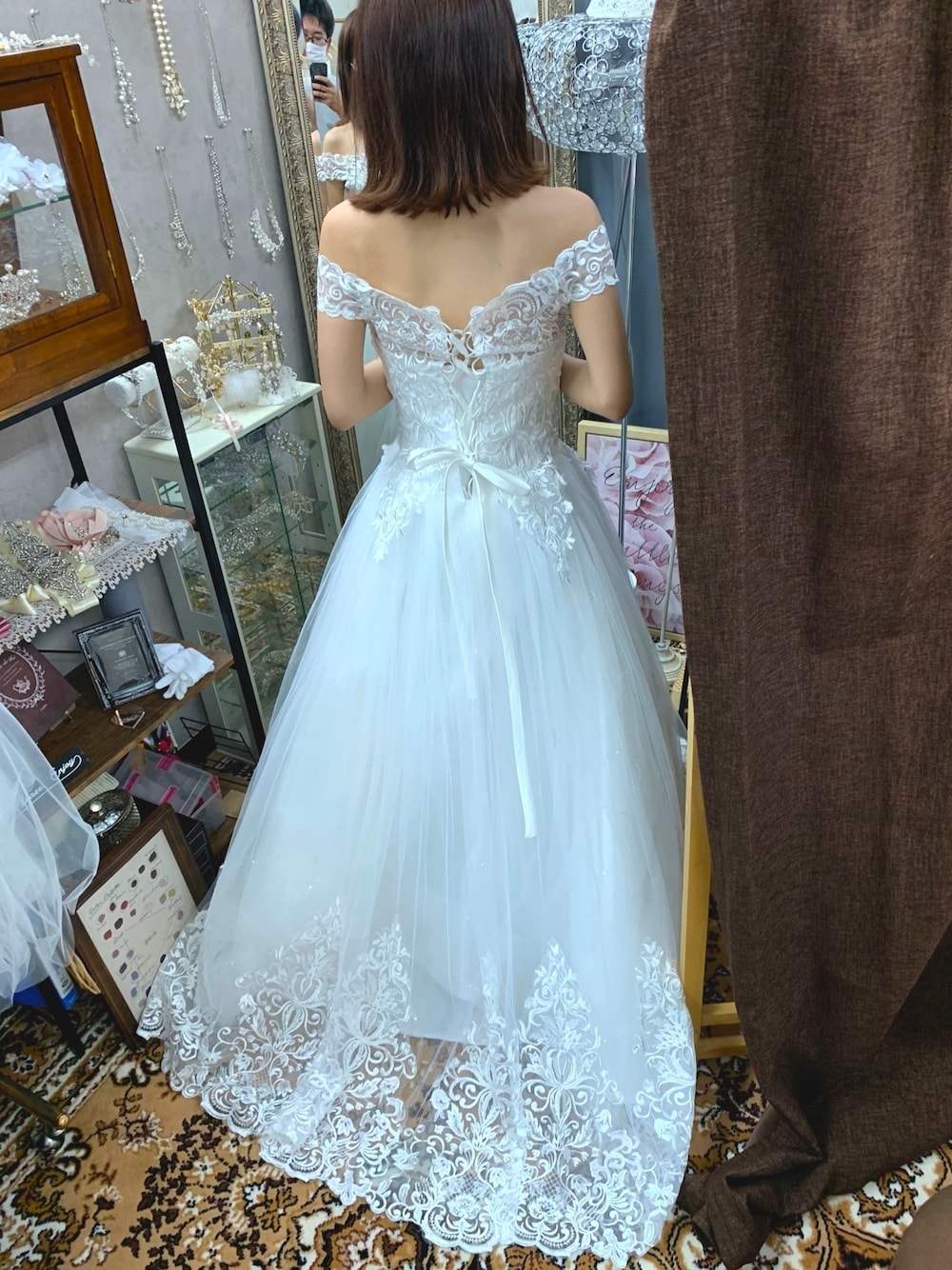 「ドレス、ウェディングドレス、ウェディングスタイル、ウエディングドレス」｜「LibreWeddingのアイテム（ドレス、ホワイト系）」を使った、みいこさん（レディース・154cm）の夏コーディネートの1枚目の写真