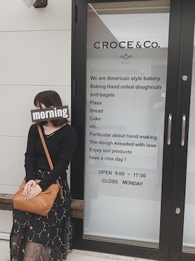 「Instagramもよかったらよろしくお願いします🙇」｜しおぴさん（レディース・160cm）の春コーディネート