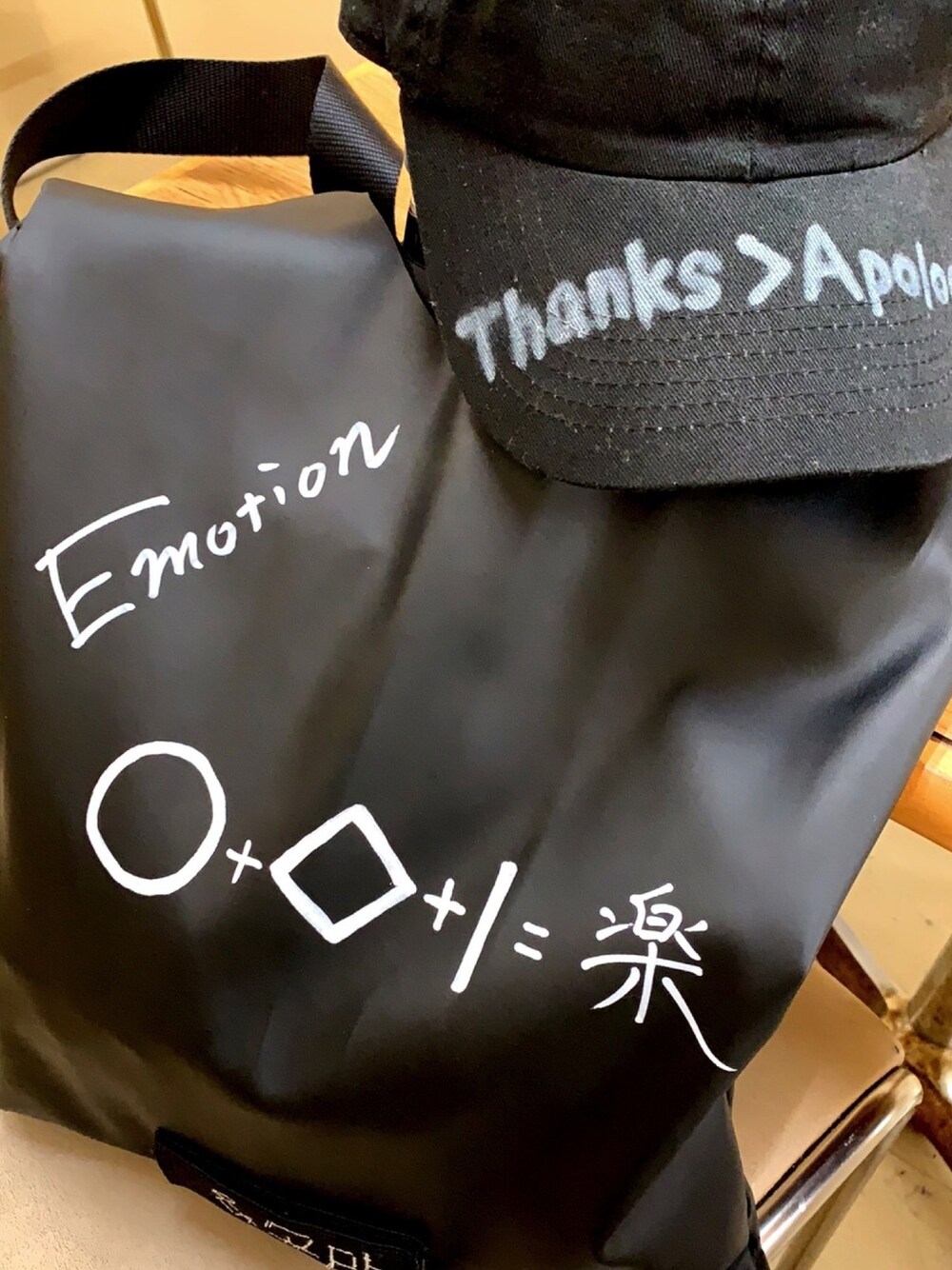 「ハンドメイド、モノトーン、韓流、ゴシック、GOMASHIO、andgoma」｜「GOMASHIOのアイテム（キャップ、ブラック系）」を使った、&GOMAさん（メンズ・171cm）の冬コーディネートの1枚目の写真