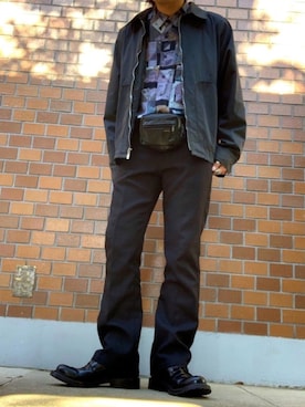 「VANSON（ヴァンソン）のアイテム（バッグ）」を使った、&GOMAさん（メンズ・171cm）の春コーディネート