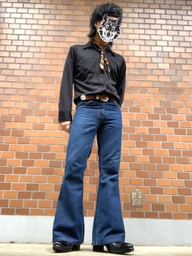 「70's」｜「アイテム（財布/小物）」を使った、&GOMAさん（メンズ・171cm）の夏コーディネート