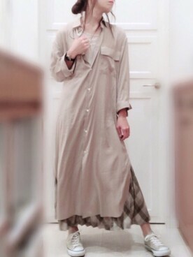 シャツワンピ着回し のコーディネート一覧 Wear