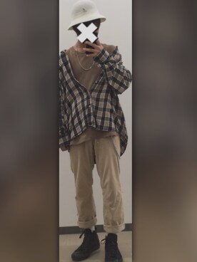 「コーデュロイパンツ」｜「アイテム（ウォレットチェーン）」を使った、※Myさん（メンズ・164cm）の秋コーディネート