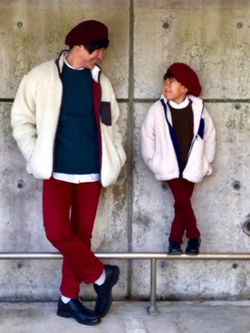 「息子コーデ」｜とも@ゆうパパさん（メンズ・175cm）の冬コーディネート
