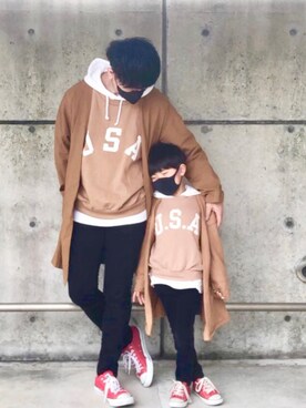「息子」｜「アイテム（その他）」を使った、とも@ゆうパパさん（キッズ・120cm）の冬コーディネート