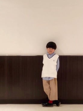 「OSHKOSH（オシュコシュ）のアイテム（トップス）」を使った、とも@ゆうパパさん（キッズ・120cm）の春コーディネート