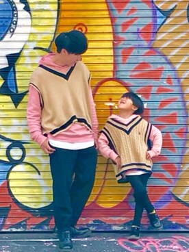 「息子コーデ」｜「アイテム（その他）」を使った、とも@ゆうパパさん（キッズ・120cm）の春コーディネート
