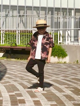 とも@ゆうパパさん（キッズ・120cm）の夏コーディネート