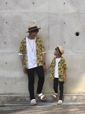 「息子コーデ」｜「アイテム（その他）」を使った、とも@ゆうパパさん（キッズ・120cm）の夏コーディネート