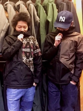 「お買い物」｜「アイテム（マウンテンパーカー）」を使った、トシーグくんさん（メンズ・169cm）の冬コーディネート