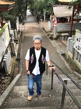 「BASECONTROL（ベースコントロール）のアイテム（帽子）」を使った、トシーグくんさん（メンズ・169cm）の秋コーディネート