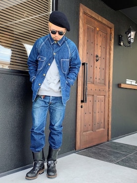 「orslow」｜「アイテム（カバーオール）」を使った、トシーグくんさん（メンズ・169cm）の春コーディネート