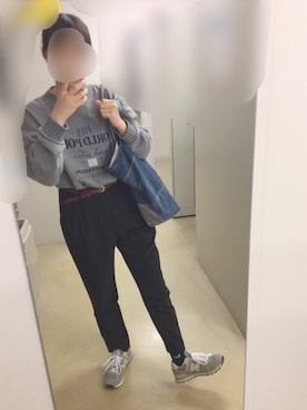 「アイテム（ソックス/靴下、ブラック系）」を使った、まろうさん（レディース・163cm）の春コーディネート