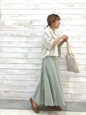 「LOWRYS FARM（ローリーズファーム）のメッシュフラットシューズ　864880（パンプス）」を使った、あ(だ)りさんさん（レディース・153cm）の春コーディネート