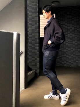 「ディーゼル」｜「アイテム（その他アウター）」を使った、hmdsyoさん（メンズ・180cm）の冬コーディネート