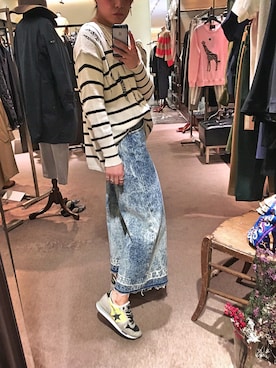 「MSGM（エムエスジーエム）のアイテム（パンツ）」を使った、kimmyさん（レディース・161cm）の冬コーディネート