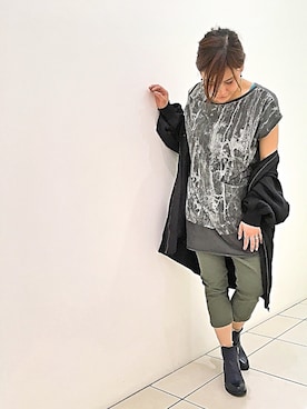 「B2nd」｜「アイテム（チュニック）」を使った、kimmyさん（レディース・161cm）の春コーディネート
