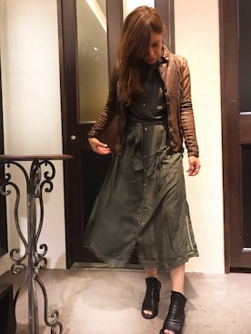 「B2nd」｜「アイテム（シャツワンピース）」を使った、kimmyさん（レディース・161cm）の夏コーディネート