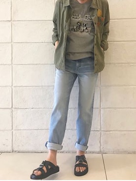 「LD TUTTLE（エルディータートル）のアイテム（サンダル）」を使った、kimmyさん（レディース・161cm）の春コーディネート