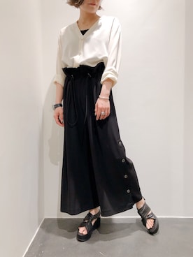「EZUMi（エズミ）のアイテム（その他パンツ）」を使った、kimmyさん（レディース・161cm）の夏コーディネート