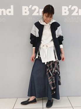 「ビーセカンド」｜「アイテム（ブルゾン）」を使った、kimmyさん（レディース・162cm）の春コーディネート