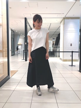 【美品】EARIH アーリ オックスフォードミドルスカート ロングスカート EARIH（アーリ）の「EARIH（アーリ）オックスフォードミドル