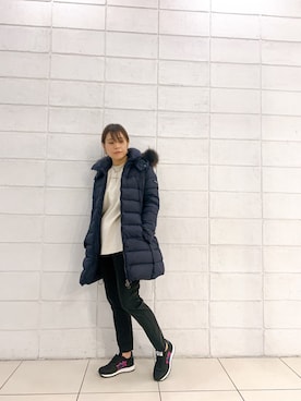 「シンフルコーデ」｜「アイテム（ダウンジャケット/コート）」を使った、kimmyさん（レディース・162cm）の秋コーディネート