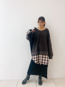 「B'2nd（ビーセカンド）のアイテム（ワンピース/ドレス）」を使った、kimmyさん（レディース・162cm）の秋コーディネート