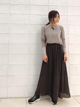 「ANNE MARIE CHAGNON（アンマリーシャニョン）のアイテム」を使った、kimmyさん（レディース・162cm）の冬コーディネート