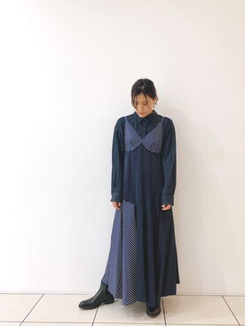 「ビーセカンド」｜「アイテム（ワンピース/ドレス）」を使った、kimmyさん（レディース・162cm）の冬コーディネート