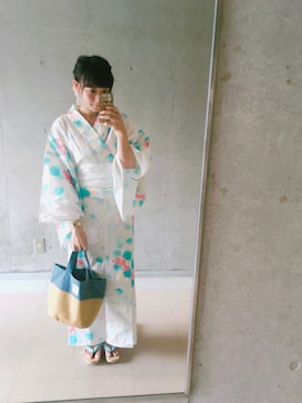 「お祭り」｜「アイテム（ワンピース/ドレス）」を使った、くまくん🐻さん（レディース・158cm）の夏コーディネート