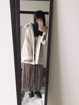 「LOWRYS FARM（ローリーズファーム）のストレッチヒールブーツ　851418（ブーツ）」を使った、くまくん🐻さん（レディース・158cm）の秋コーディネート