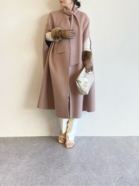 「ボウタイ」｜「アイテム（その他アウター）」を使った、wg_togashiさん（レディース・157cm）の秋コーディネート