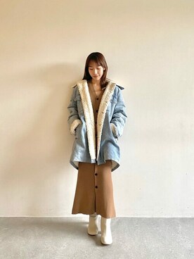 「Whim Gazette（ウィムガゼット）のアイテム（ブルゾン）」を使った、wg_togashiさん（レディース・157cm）の秋コーディネート