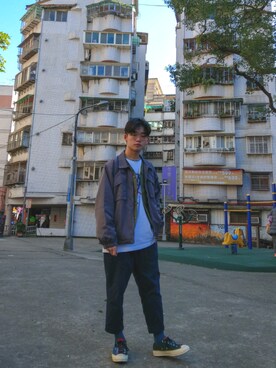 「Carhartt WIP（カーハートダブリューアイピー）のアイテム（シューズ）」を使った、patircさん（メンズ・169cm）の夏コーディネート