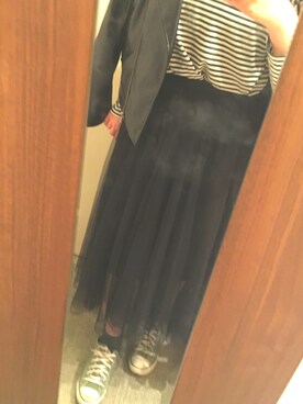 「みどり」｜「アイテム（ライダースジャケット）」を使った、AYaNo🍓🍓🍓さん（レディース・165cm）の春コーディネート