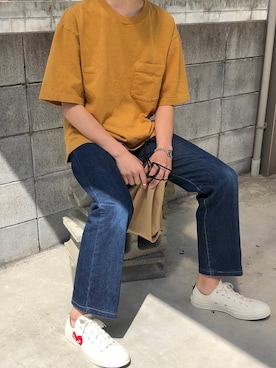 「TOMMY（トミー）のアイテム（パンツ）」を使った、たひさん（メンズ・170cm）の春コーディネート