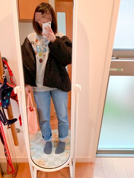 「rivet & surge（リベットアンドサージ）のアイテム（その他アウター）」を使った、akatsuki*さん（レディース・160cm）の冬コーディネート