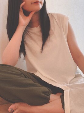「おさんぽスタイル」｜「アイテム（パンツ）」を使った、cocoabrownさん（レディース・152cm）の春コーディネート