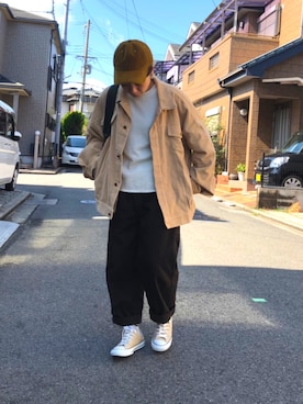「unrelaxing（アンリラクシング）のアイテム（ブルゾン）」を使った、bu-mama3さん（レディース・158cm）の春コーディネート