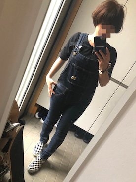 「WC（ダブル シー）のアイテム（オールインワン・サロペット）」を使った、bu-mama3さん（レディース・158cm）の夏コーディネート