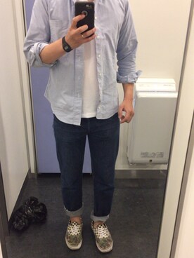 「GITMAN BROS.（ギットマンブラザーズ）のアイテム」を使った、ぽちさん（メンズ・178cm）の春コーディネート