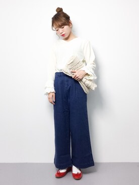 「La Tenace（ラテナーチェ）のアイテム」を使った、りっぴーさん（レディース・154cm）の冬コーディネート